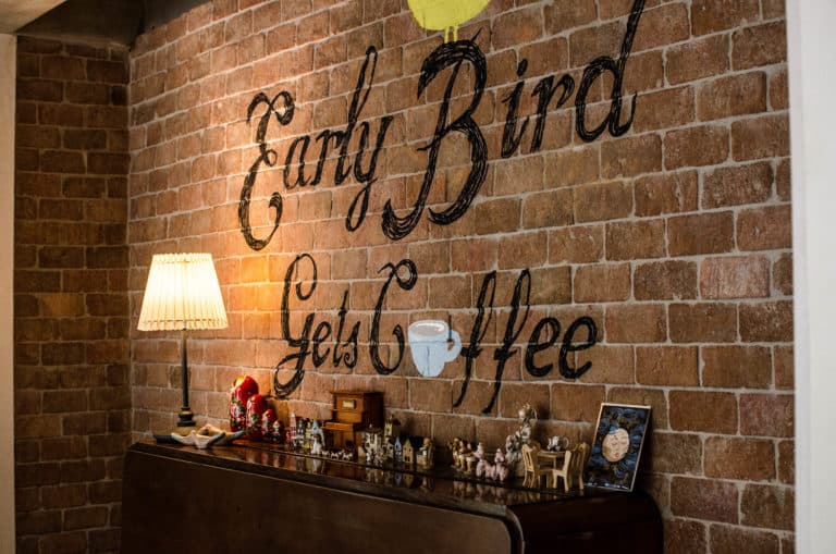 early bird gets coffee cover