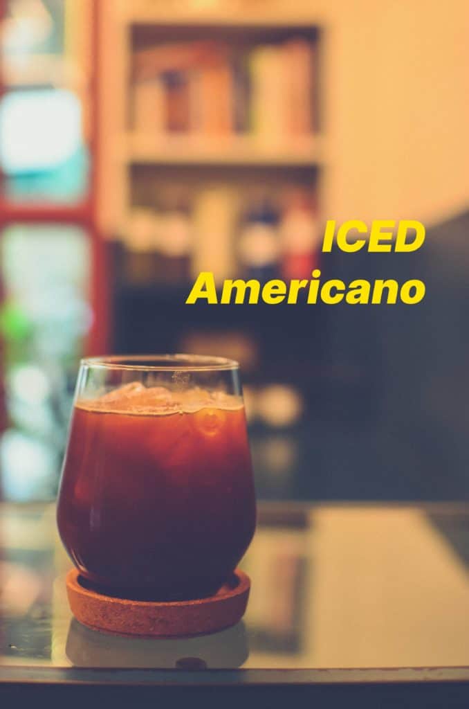 behind the bar iced americana