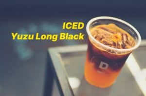 behind the bar Yuzu long black