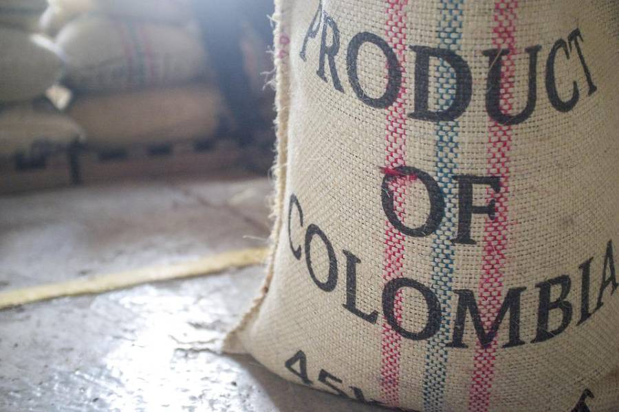 colombia beans coffee bag