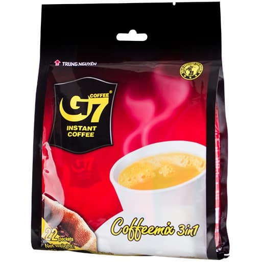 G7 กาแฟเวียดนาม 3in1 ขนาด 16กรัม x 22ซอง (352g) Coffee เวียดนาม จีเซเว่น ทรีอินวัน